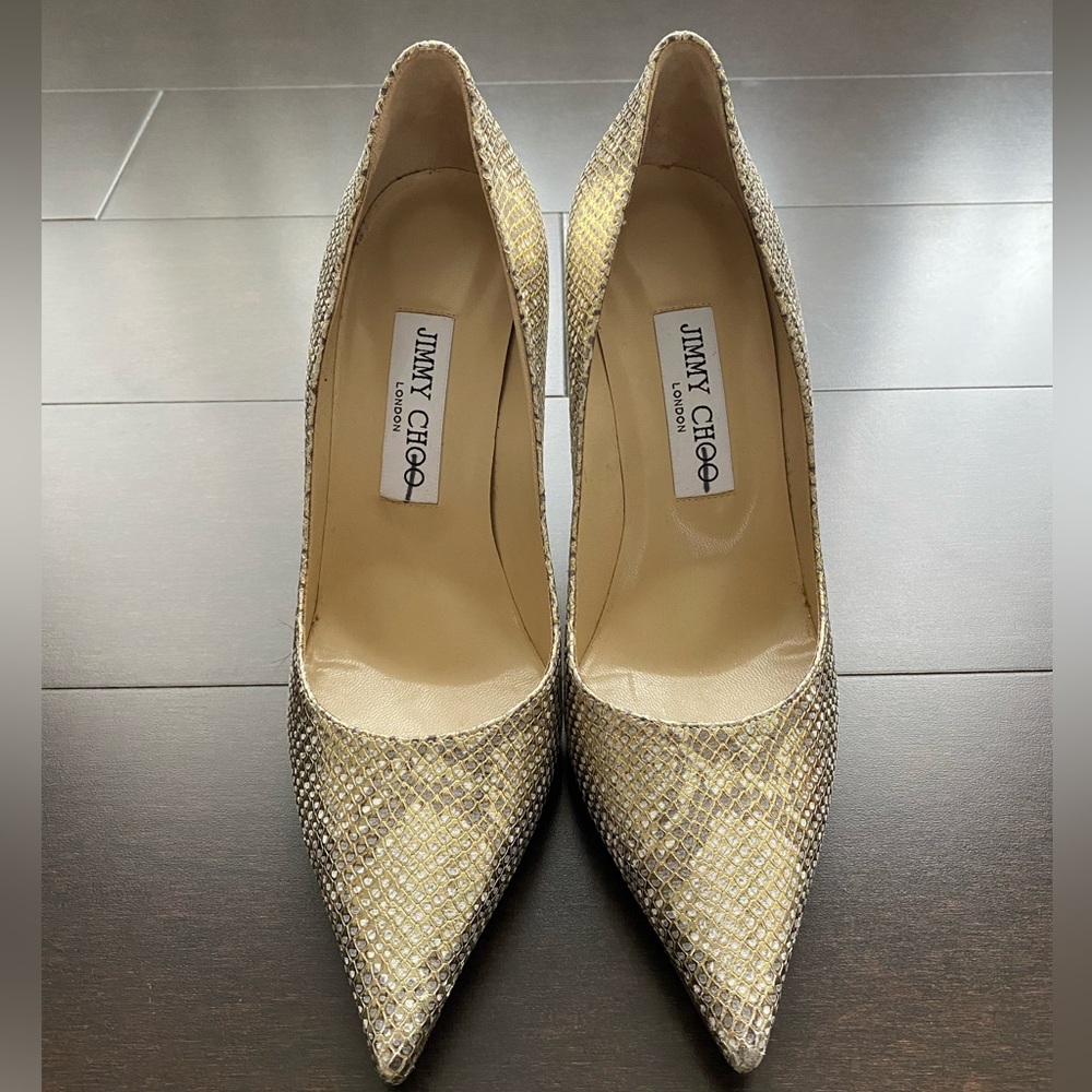 Jimmy Choo Metallic Animal Print Pumps